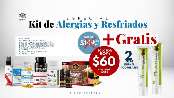 Imagen de Promocion 021825-7 (3 E): Especial Kit de Alergias y Resfriados