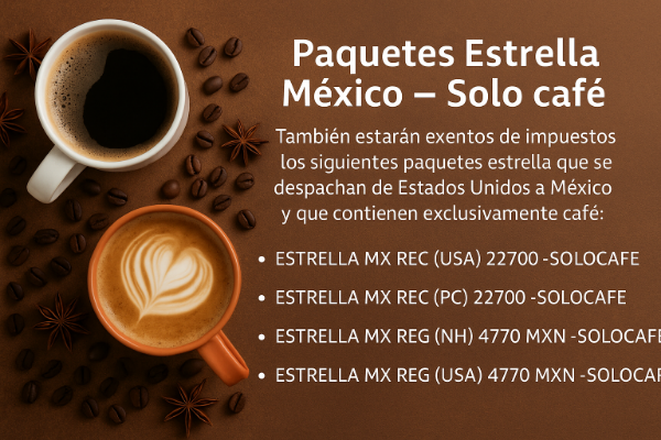 Imagen de Nuevo Paquete Registracion Estrella Eternal Mexico (Inversion 4770 MXN) para despacho en Mexico - SOLO CAFE Y TE